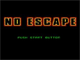 Title screen of No Escape on the Sega Nomad.